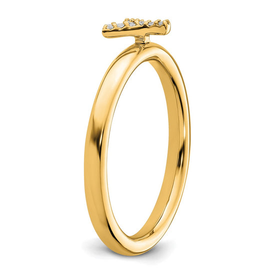 Stackable Diamond Initial Rings