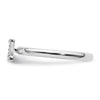 Stackable Diamond Initial Rings — 14k White Gold