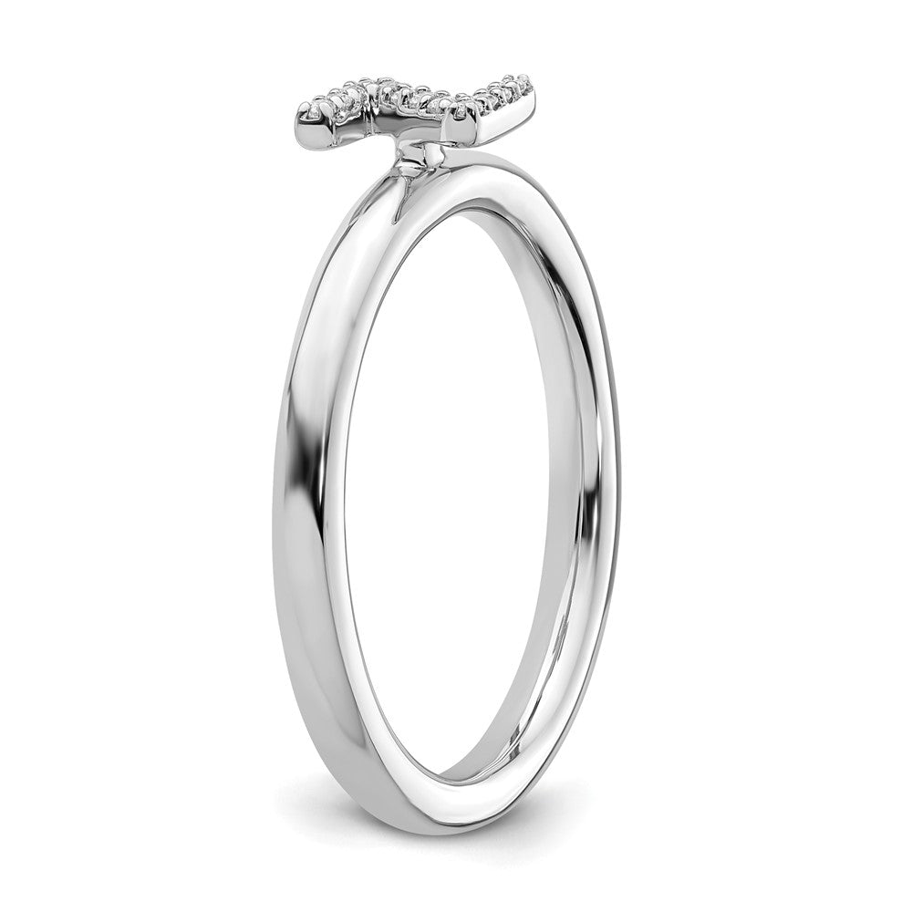 Stackable Diamond Initial Rings