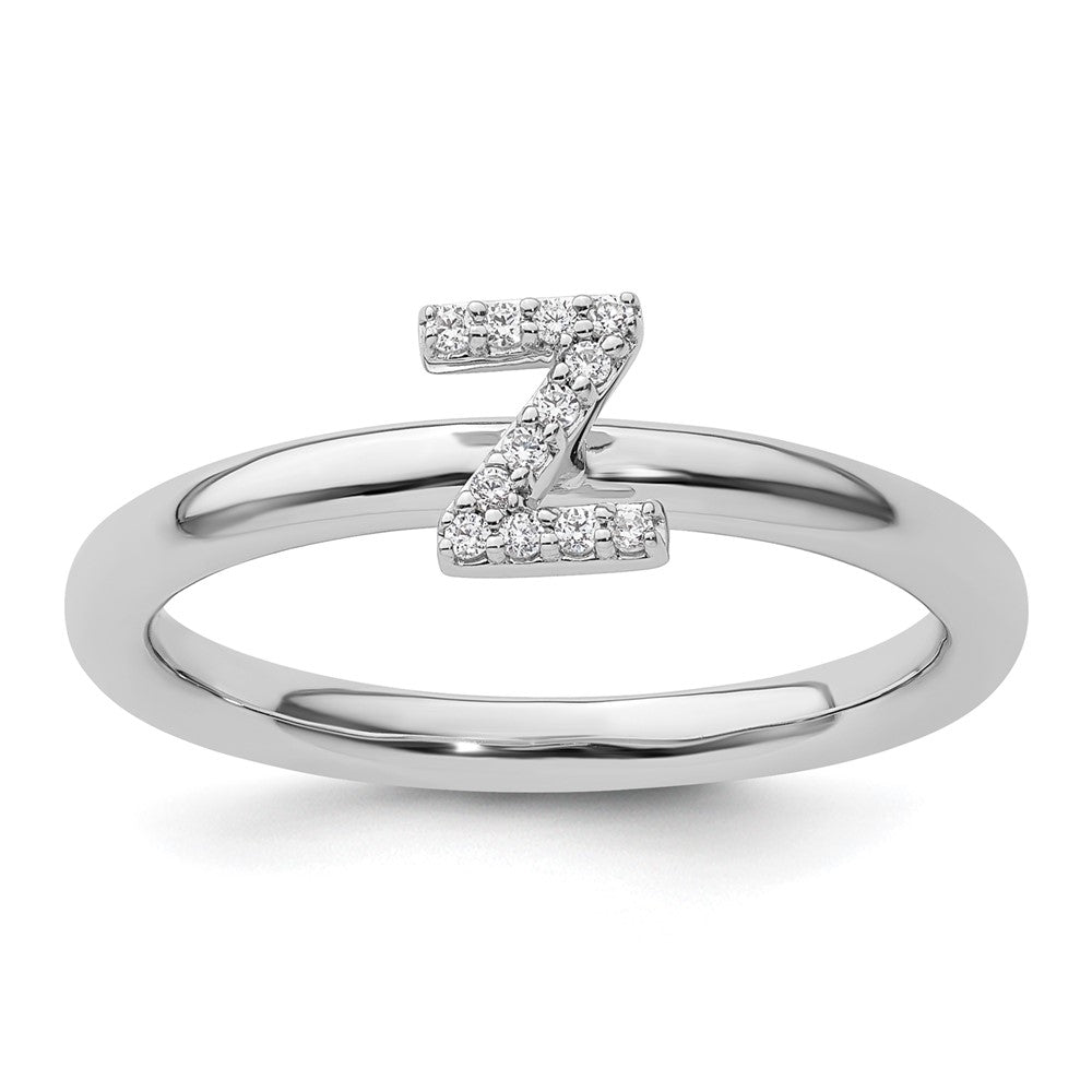 Stackable Diamond Initial Rings
