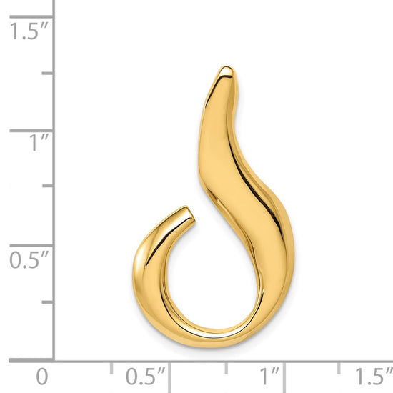Gold Polished Slide Pendant
