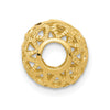 14k Diamond-cut Filigree Ball Chain Slide