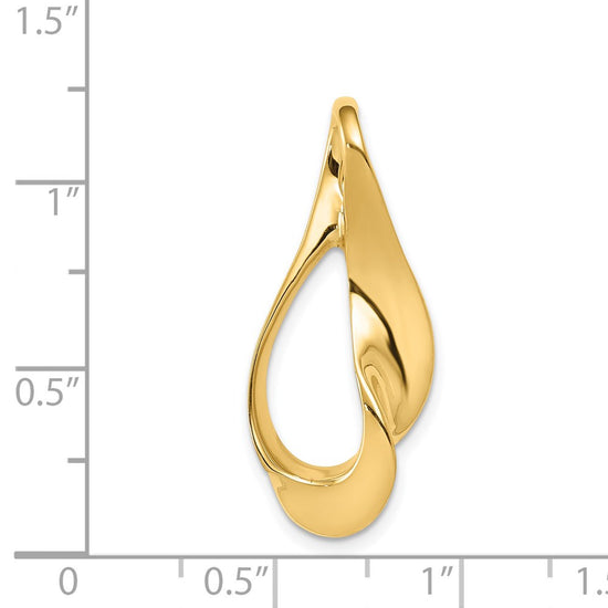 Gold Polished Slide Pendant