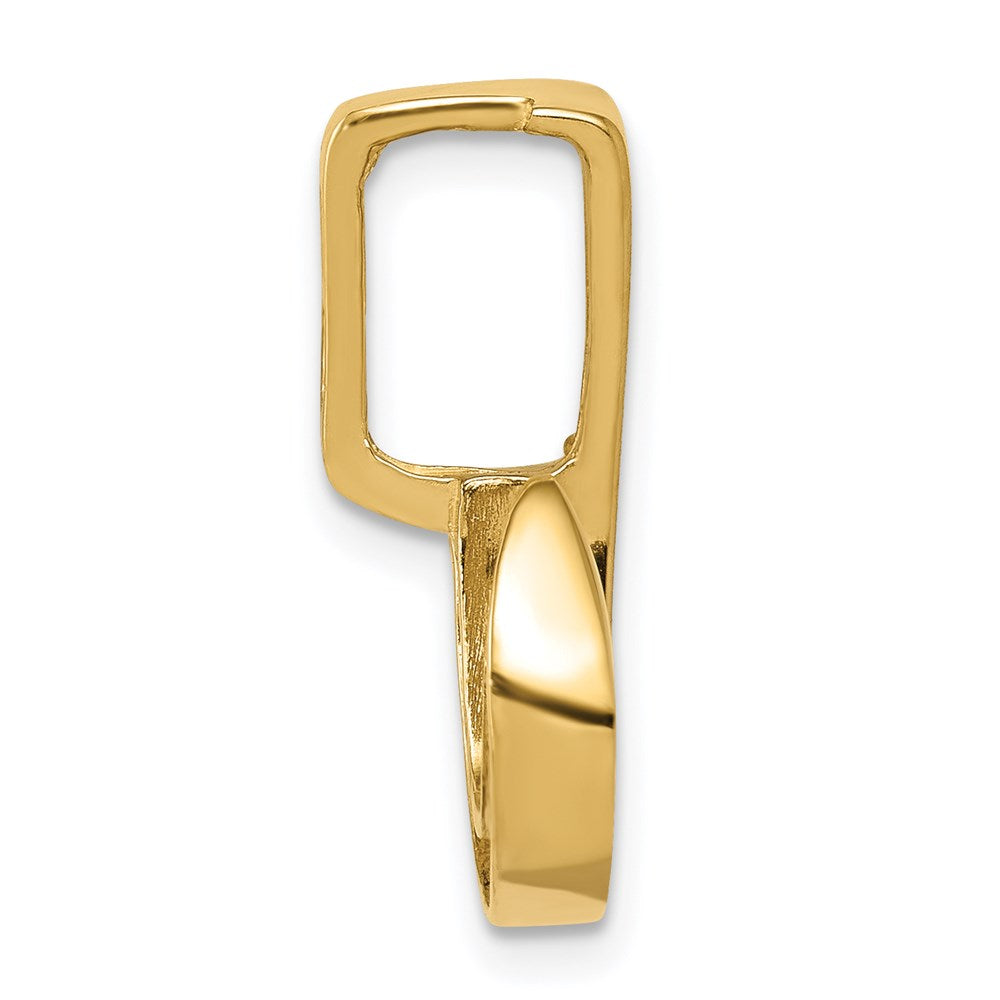 14k Polished Slide Fits up to 6mm Regular/8mm Fancy or Reversible Omega