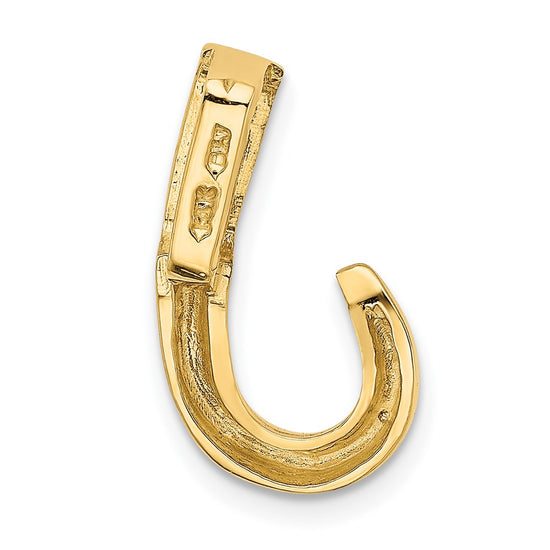 14k Polished Slide Fits up to 6mm Regular/8mm Fancy or Reversible Omega