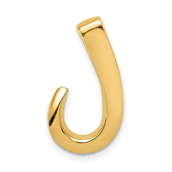 14k Polished Slide Fits up to 6mm Regular/8mm Fancy or Reversible Omega