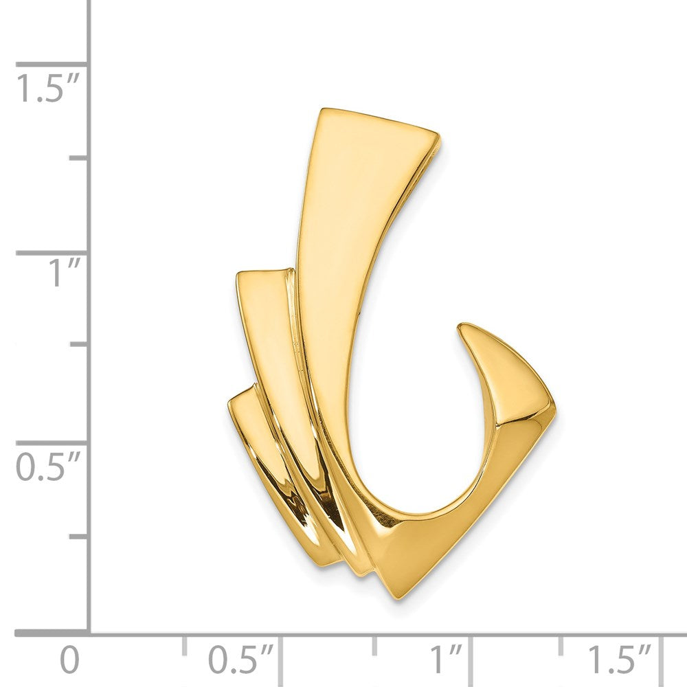 Gold Polished Slide Pendant