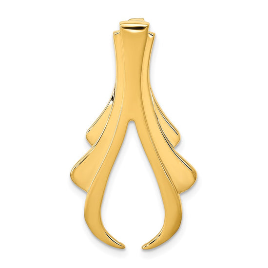 14k Polished Slide Fits up to 6mm Regular/8mm Fancy or Reversible Omega