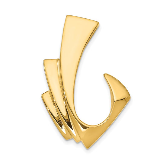 14k Polished Slide Fits up to 8mm Regular/Fancy/Reversible Omega