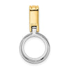 14k Two-tone Circle Slide Fits up to 3mm Regular/6mm Fancy or Reversible Omega