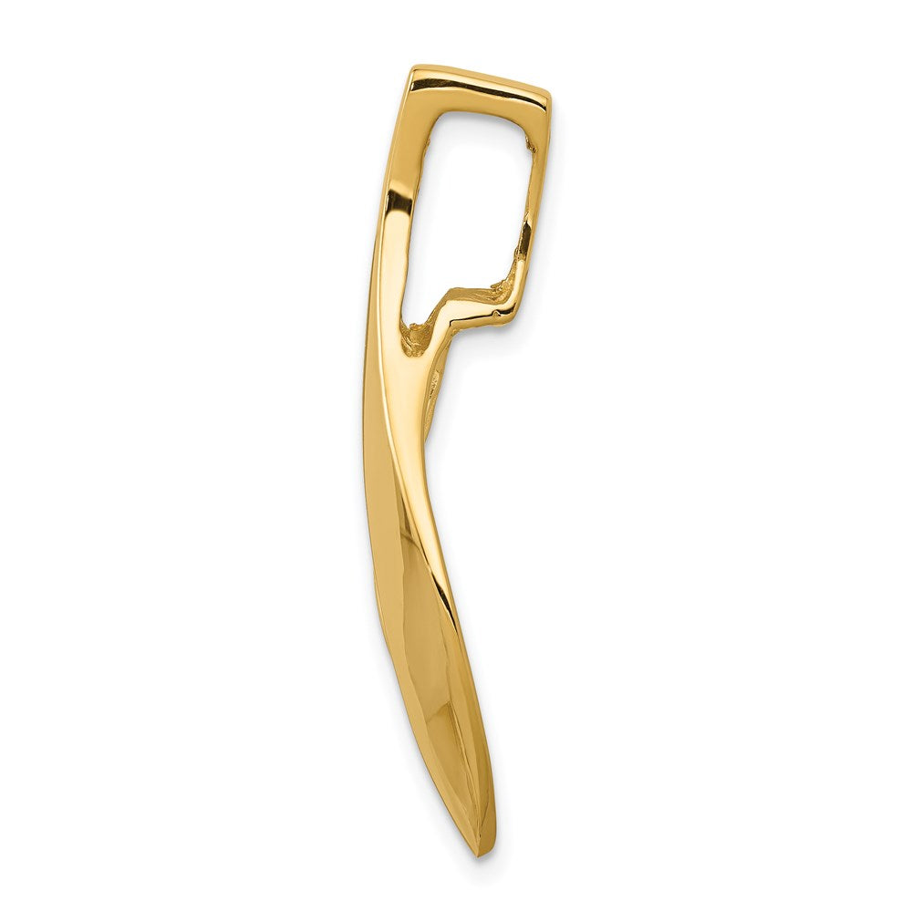 14k Polished Slide Fits up to 6mm Regular/Fancy/Reversible Omega