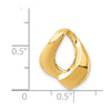 14K Polished Slide Fits up to 6mm Regular/8mm Fancy or Reversible Omega