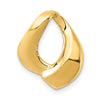 14K Polished Slide Fits up to 6mm Regular/8mm Fancy or Reversible Omega