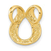 14k Polished Slide Fits up to 2mm Regular/4mm Fancy or Reversible Omega