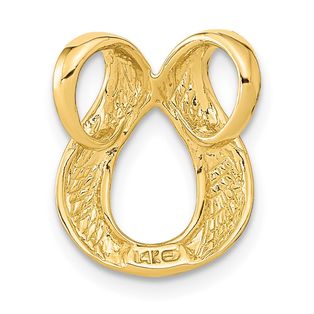 14k Polished Slide Fits up to 2mm Regular/4mm Fancy or Reversible Omega