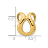 14k Polished Slide Fits up to 2mm Regular/4mm Fancy or Reversible Omega