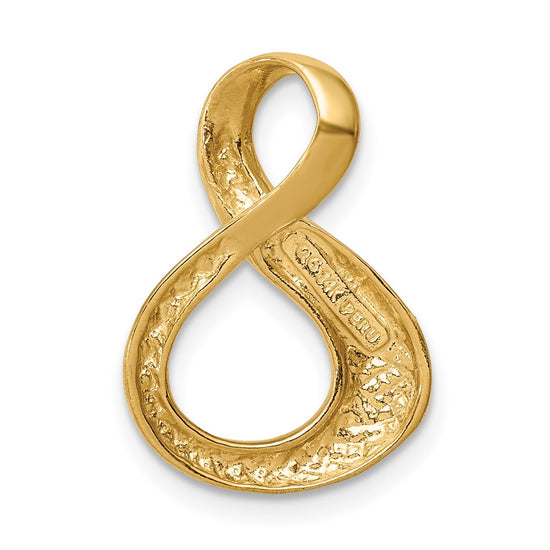 14k Polished Slide Fits up to 3mm Regular/6mm Fancy or Reversible Omega