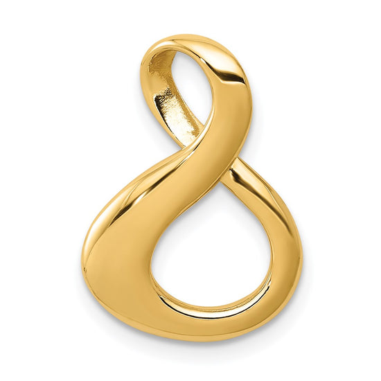 14k Polished Slide Fits up to 3mm Regular/6mm Fancy or Reversible Omega