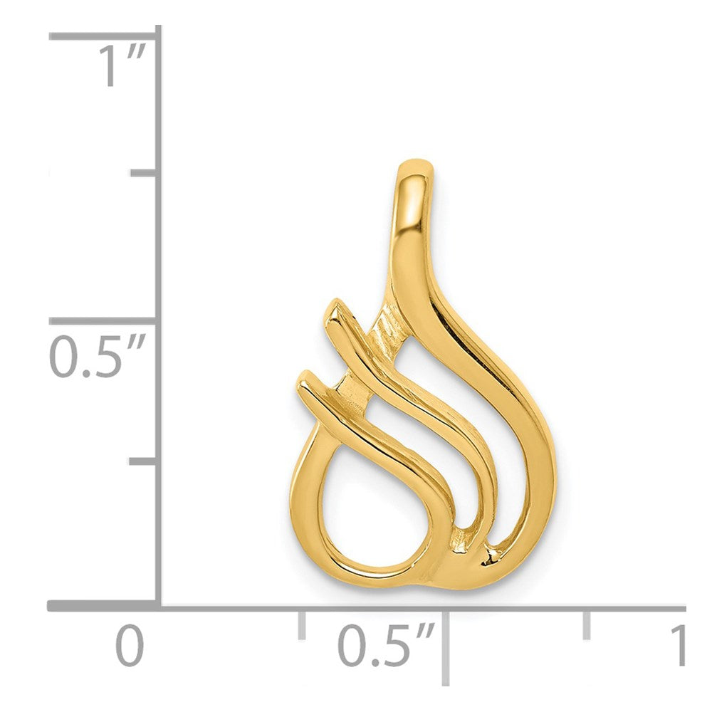 Gold Polished Slide Pendant
