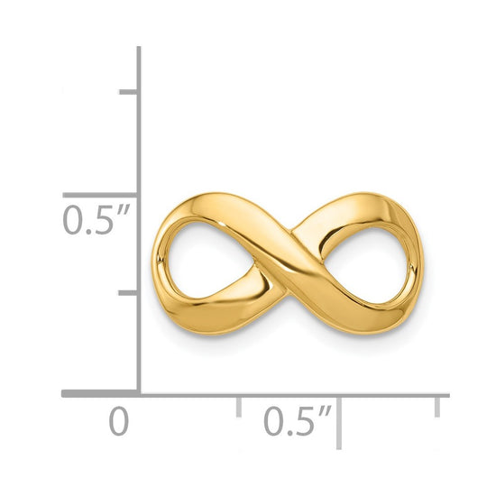 Gold Polished Infinity Slide Pendants