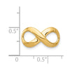 Gold Polished Infinity Slide Pendants