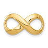 Gold Polished Infinity Slide Pendants