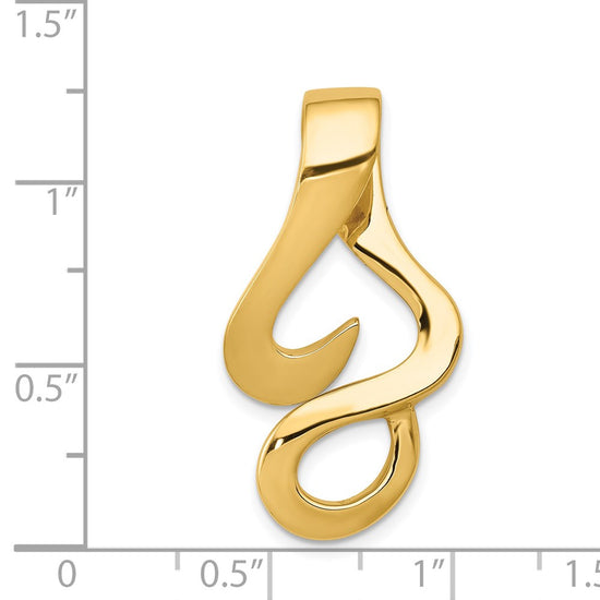 Gold Polished Slide Pendant