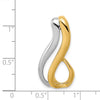 14k Two-Tone Slide Fits up to 6mm Regular/Fancy/Reversible Omega