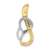 14k Polished Slide Fits up to 4mm Regular/6mm Fancy or Reversible Omega