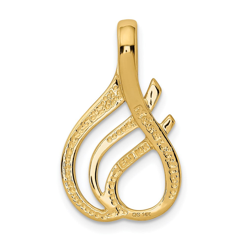 Gold Polished Slide Pendant