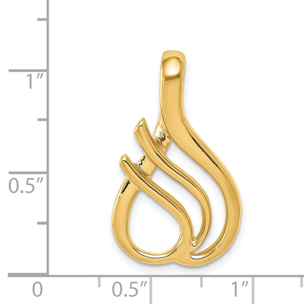Gold Polished Slide Pendant