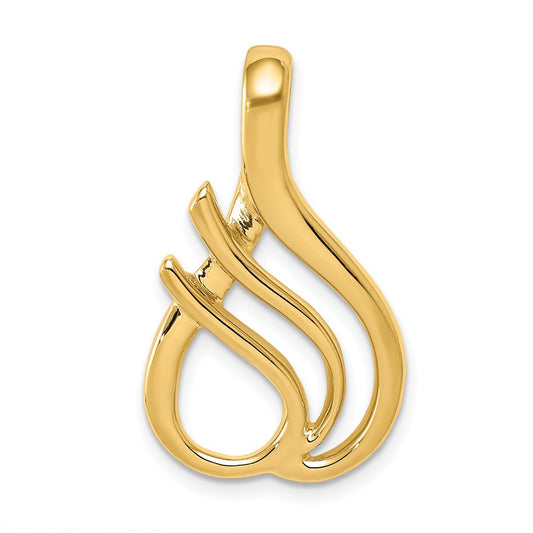 Gold Polished Slide Pendant