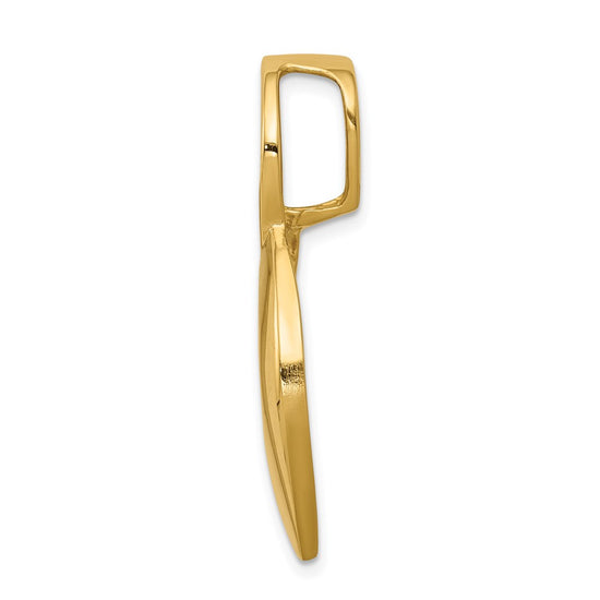 14K Polished Slide Fits up to 6mm Regular/8mm Fancy or Reversible Omega
