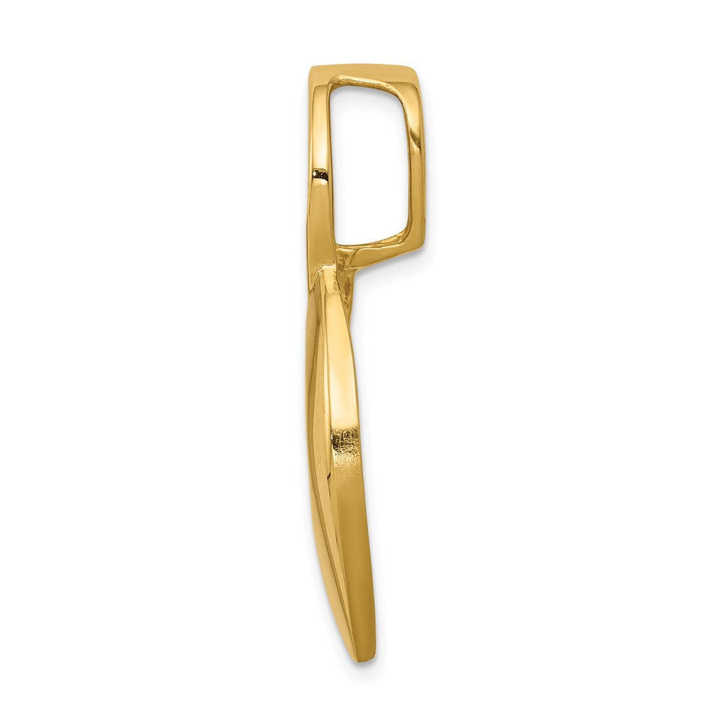 14K Polished Slide Fits up to 6mm Regular/8mm Fancy or Reversible Omega