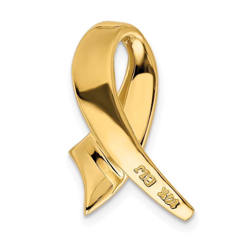 14k Polished Slide Fits up to 6mm Regular/10mm Fancy or Reversible Omega