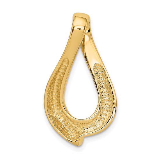 14k Polished Slide Fits up to 8mm Regular/10mm Fancy or Reversible Omega