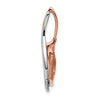 14k Two-tone White and Rose Gold Peg-Set Diamond Slide Mounting Fits up to 2mm Regular/6mm Fancy or Reversible Omega