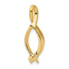 14k Polished Slide Fits up to 2mm Regular/5mm Fancy or Reversible Omega