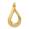 14k Polished Slide Fits up to 4mm Regular/6mm Fancy or Reversible Omega