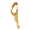 14k Polished Heart Slide Fits up to 8mm Regular/10mm Fancy or Reversible Omega