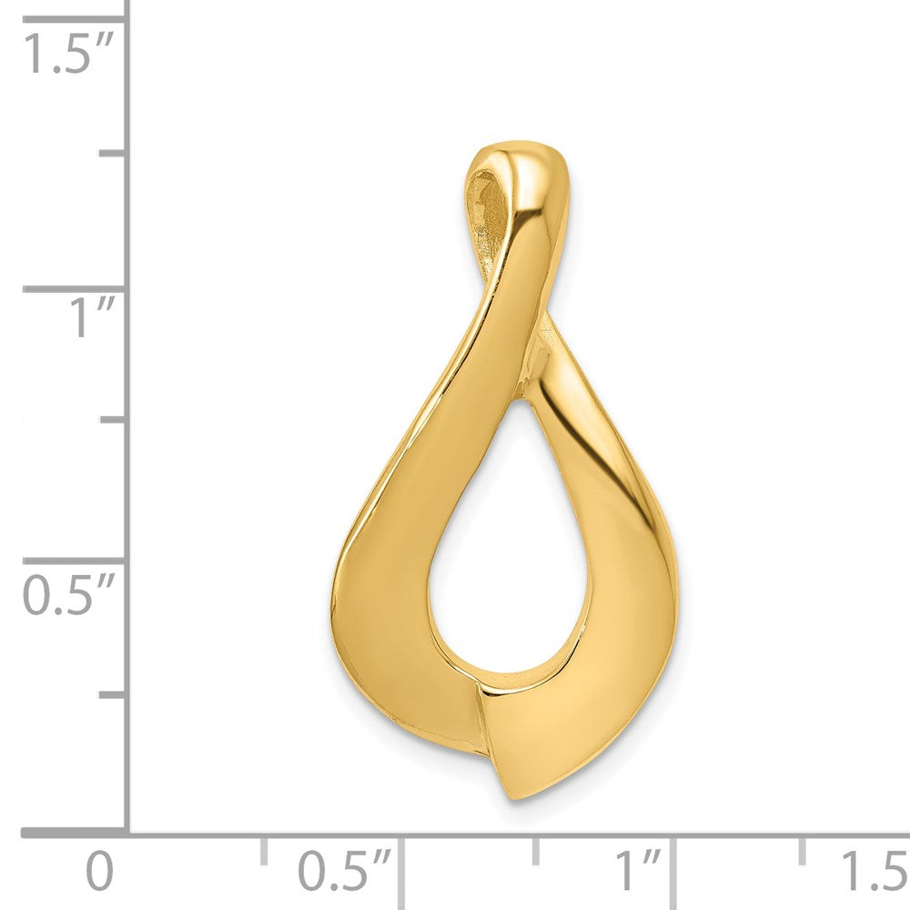 Gold Polished Slide Pendant