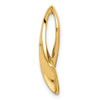 14k Polished Slide Fits up to 2mm Regular/6mm Fancy or Reversible Omega