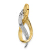 14K Two-Tone Slide Fits up to 4mm Regular/8mm Fancy or Reversible Omega