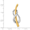 14k Polished Slide Fits up to 2mm Regular/3mm Fancy or Reversible Omega