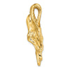 14K Polished and Textured Large Octopus Omega Slide