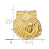 14k Scallop Shell with Crab Omega Slide