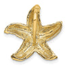 14K Polished and Textured Starfish Omega Slide