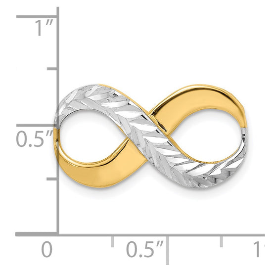 Gold Polished Infinity Slide Pendants