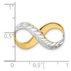 Gold Polished Infinity Slide Pendants