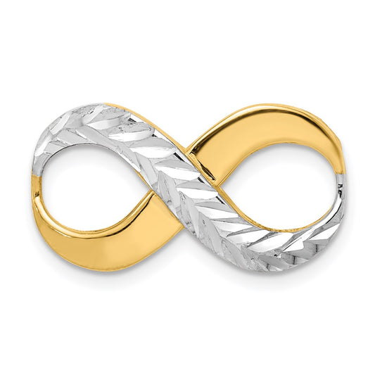 Gold Polished Infinity Slide Pendants